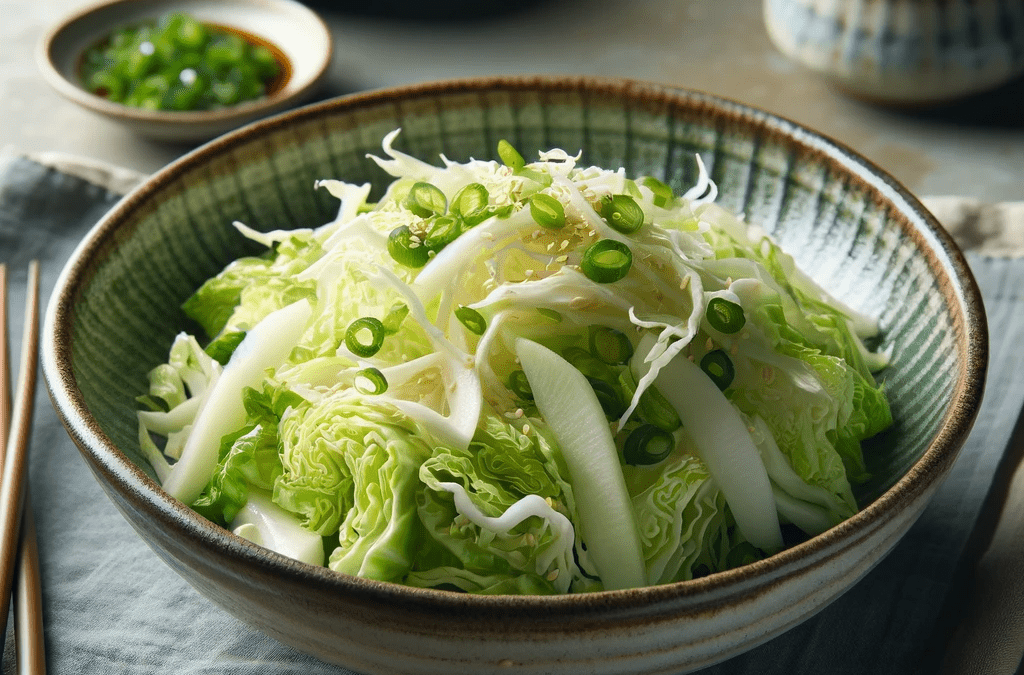 Kopūstų ir japoniško ridiko „daikon” kopūstų salotos