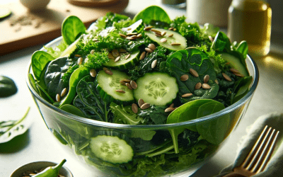 Traškios trigubos žalios salotos