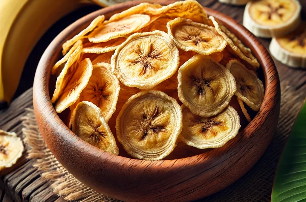 Džiovintų bananų traškučiai