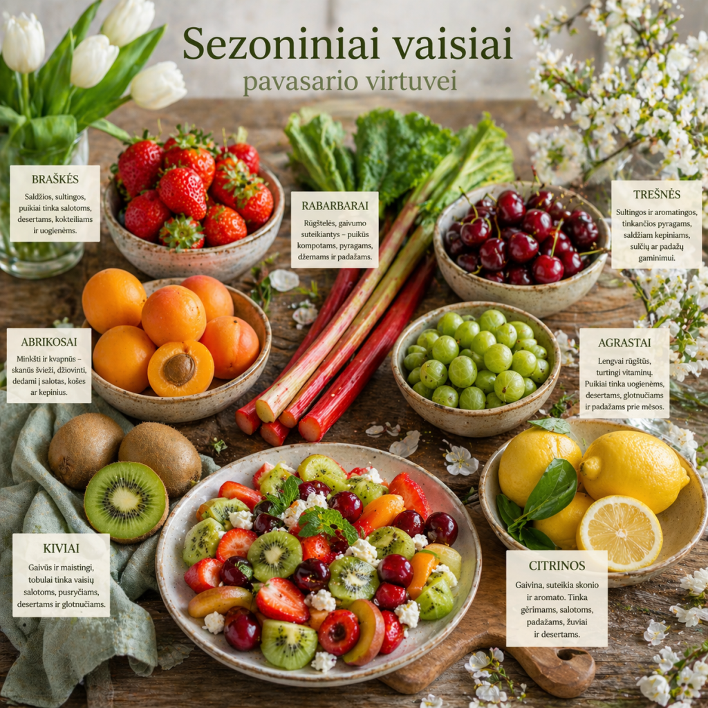Sezoniniai Vaisiai Pavasario Virtuvei Sezoniniai Vaisiai Pavasario Virtuvei