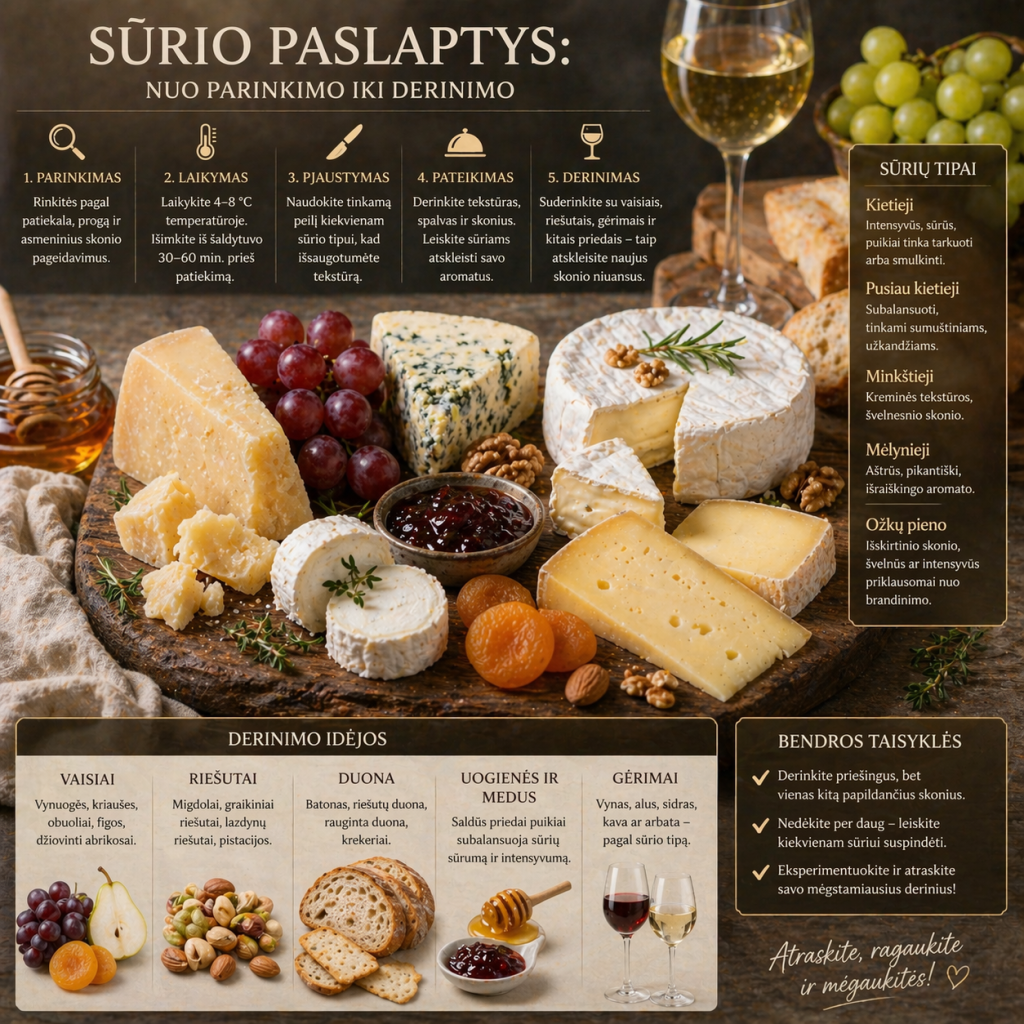 Sūrio paslaptys nuo parinkimo iki derinimo Sūrio paslaptys: nuo parinkimo iki derinimo
