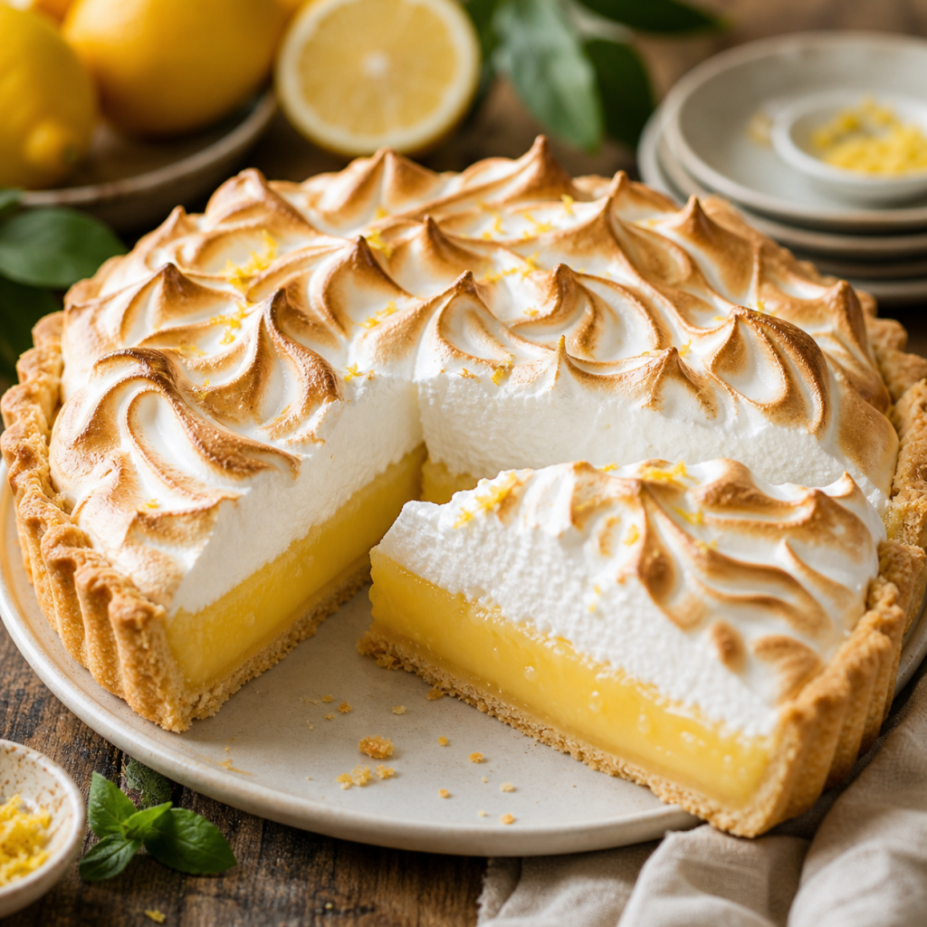 Citrinų meringue pyragas