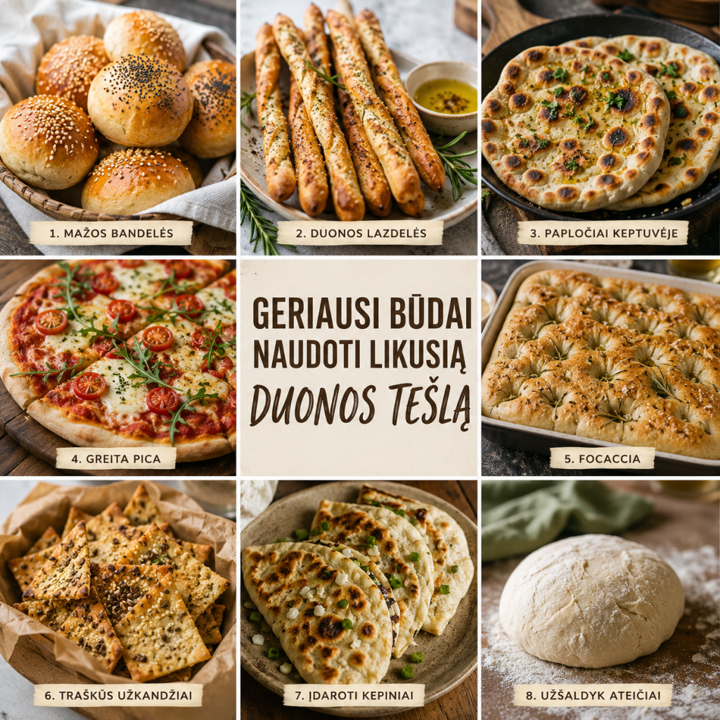 Geriausi būdai naudoti likusią duonos tešlą Geriausi būdai naudoti likusią duonos tešlą