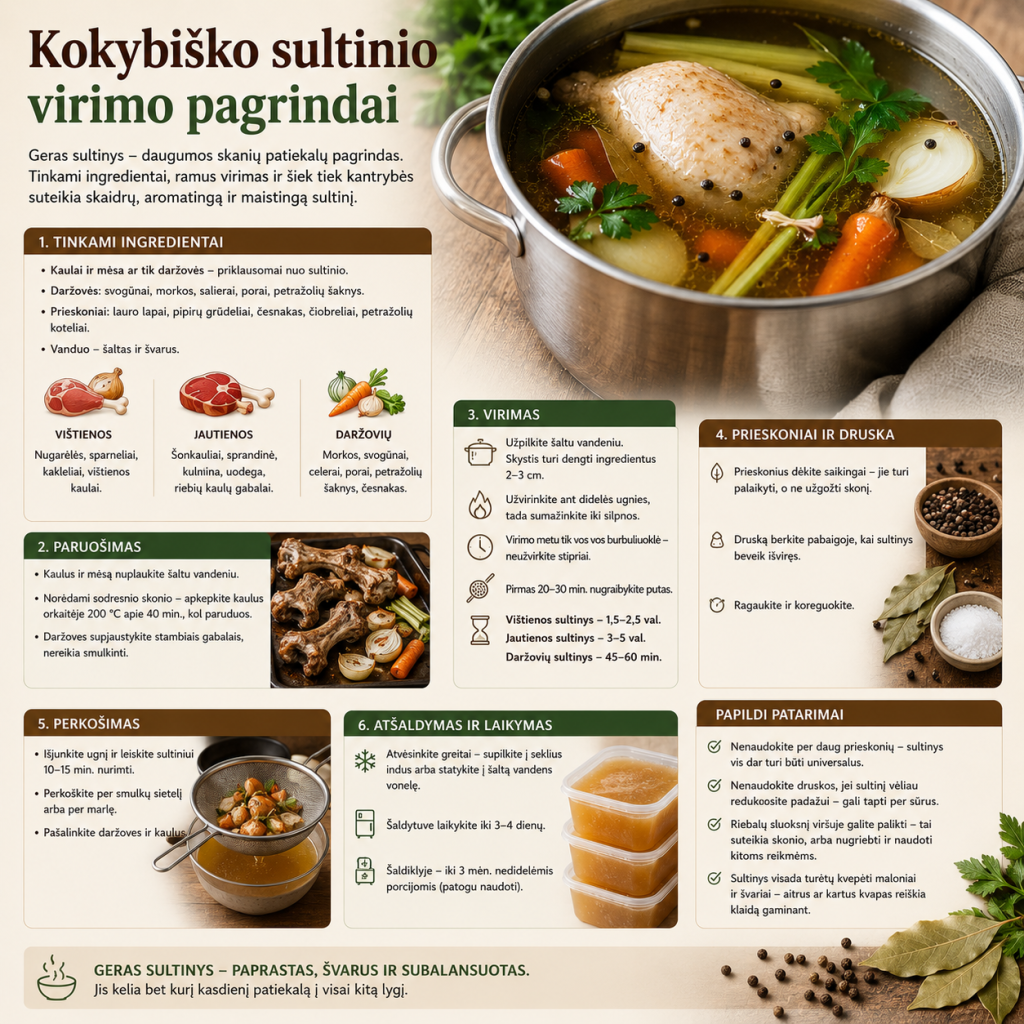 Kokybiško sultinio virimo pagrindai Kokybiško sultinio virimo pagrindai
