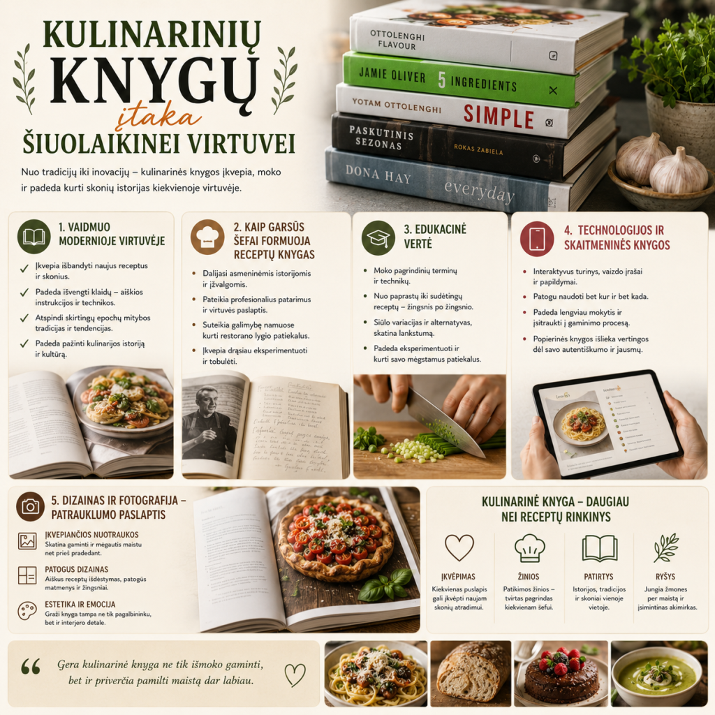 Kulinarinių knygų įtaka šiuolaikinei virtuvei
