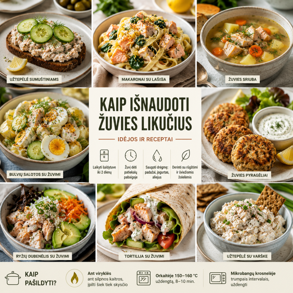 Kaip išnaudoti žuvies likučius: idėjos ir receptai