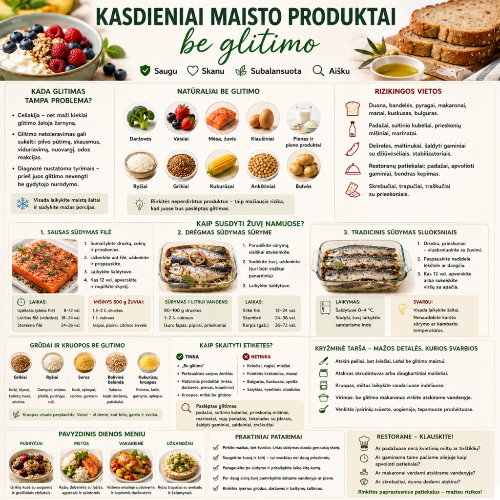 Kasdieniai maisto produktai be glitimo Kasdieniai maisto produktai be glitimo