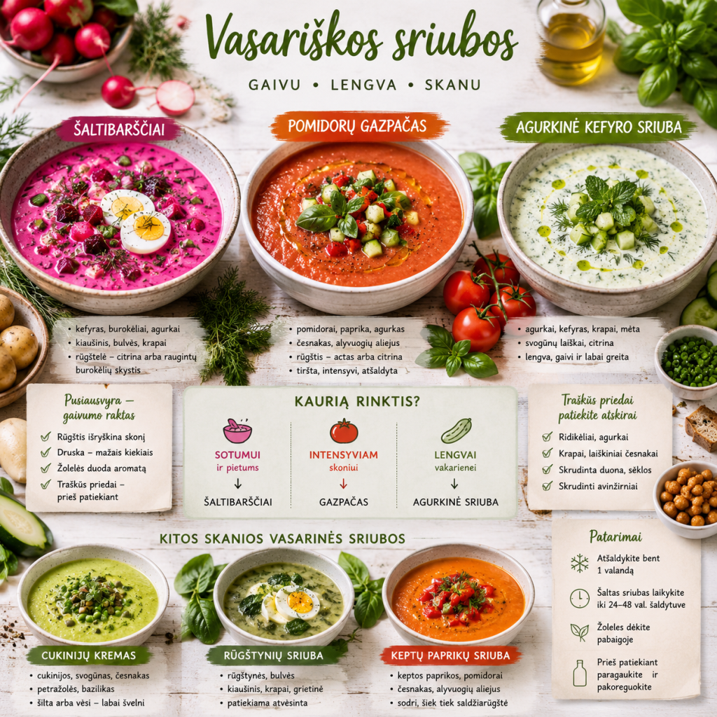 Skaniausios vasariškos sriubos gaivus pasirinkimas Skaniausios vasariškos sriubos: gaivus pasirinkimas