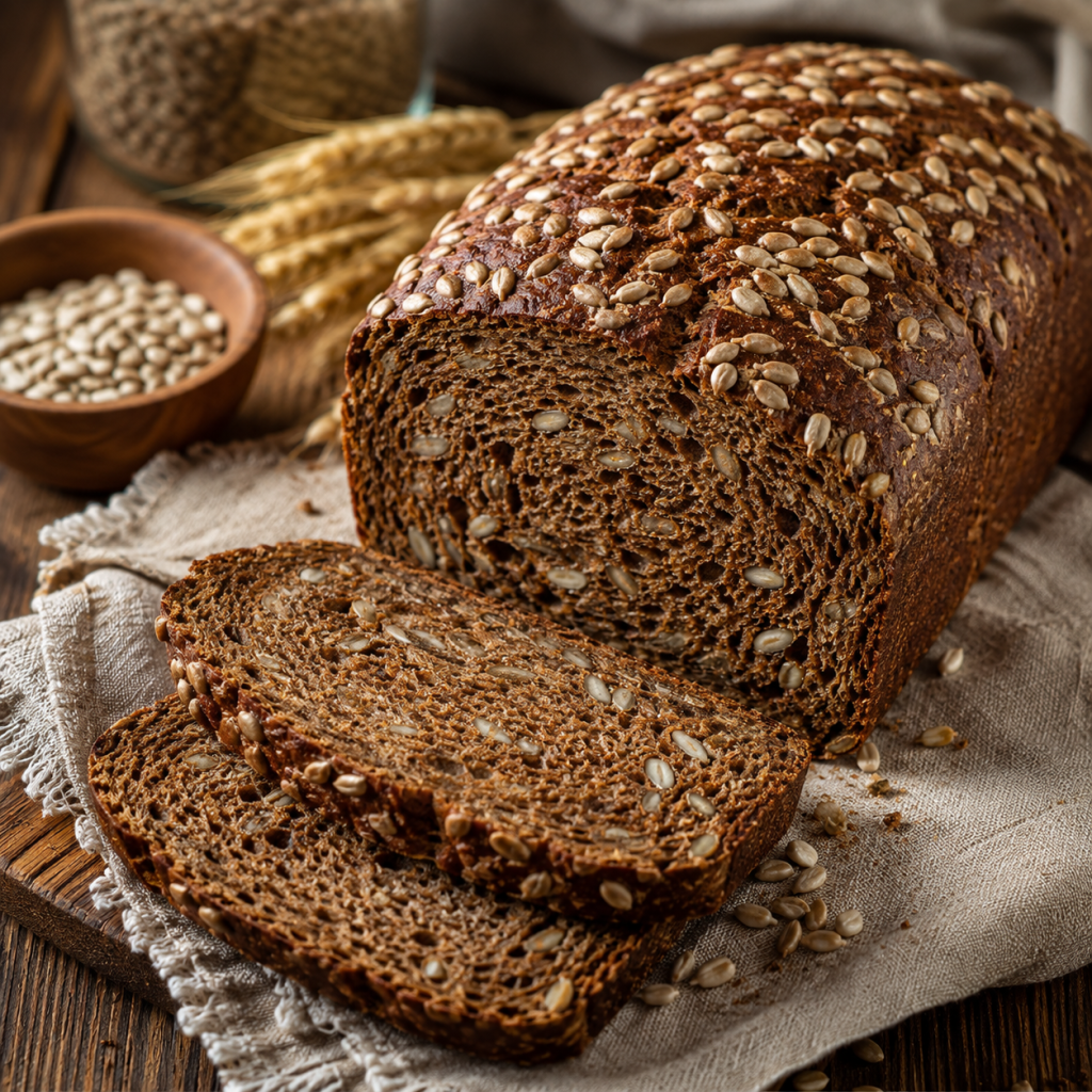 Ruginė duona su saulėgrąžomis Ruginė duona su saulėgrąžomis